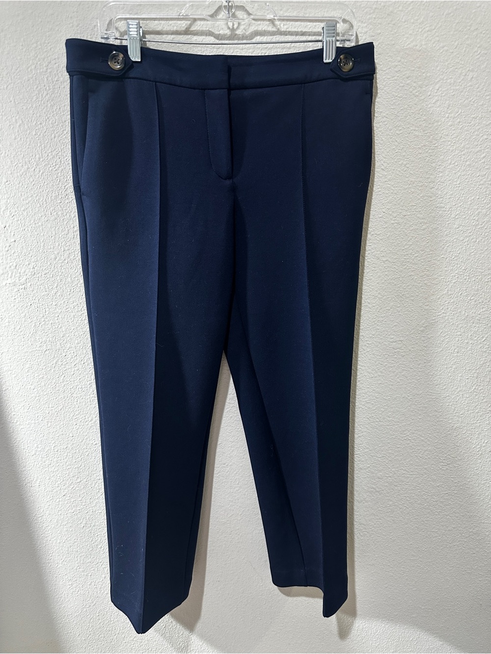 Ann Taylor Navy Tailored Cropped Trousers